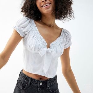 Kendal and Kylie Tie Front Bustier Top